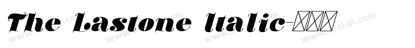 The Lastone Italic字体转换